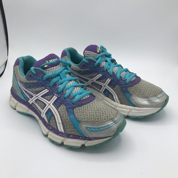 Asics Gel Excite 2 Womens Size 7 Gray Purple Teal - Picture 3 of 8